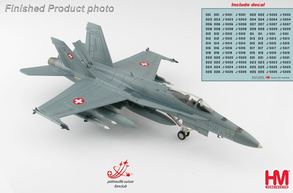 Bild von F/A-18 Hornet Swiss Air Force Metallmodell 1:72. Hobby Master HA3532B.